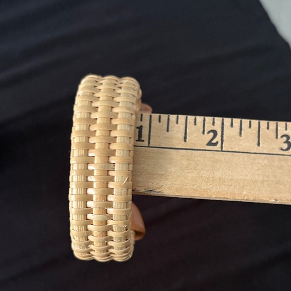 Woven Tan and Brown Cuff Bracelet Set - Picture 4 of 7